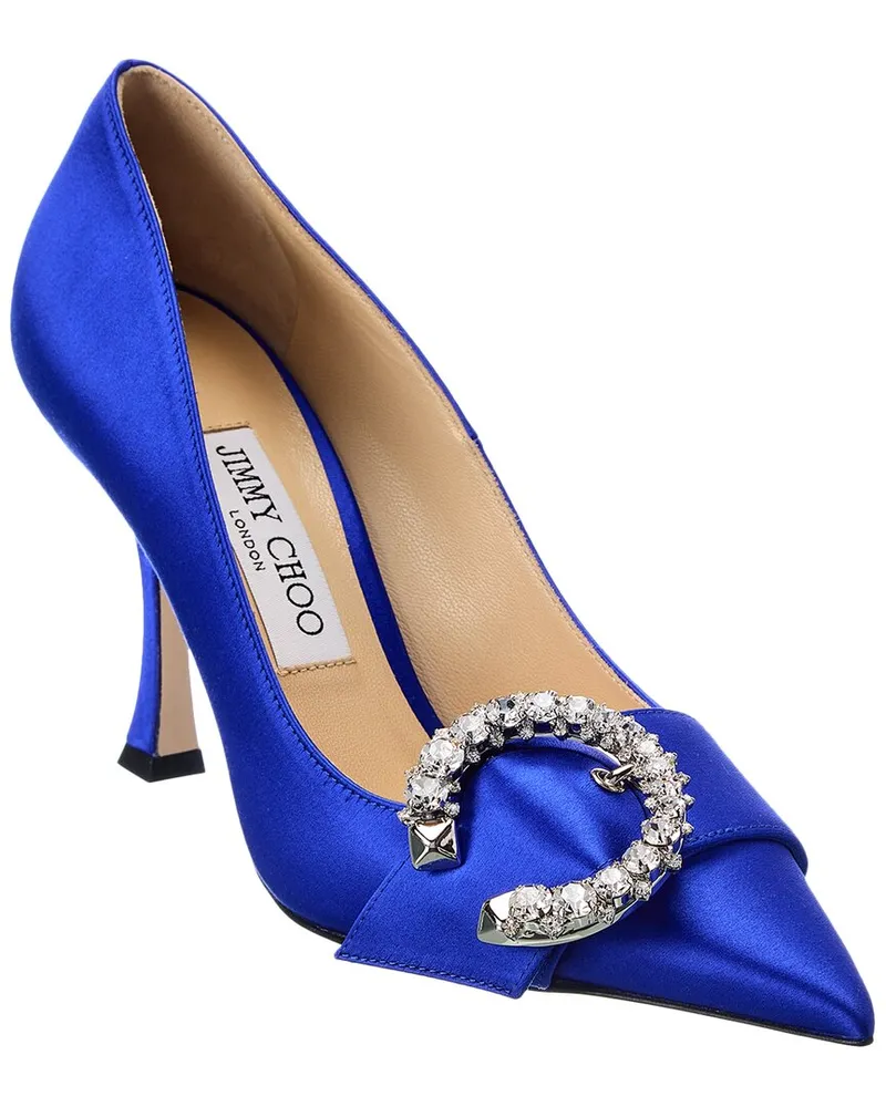 Jimmy Choo Melva 90 Satin Pump Blue