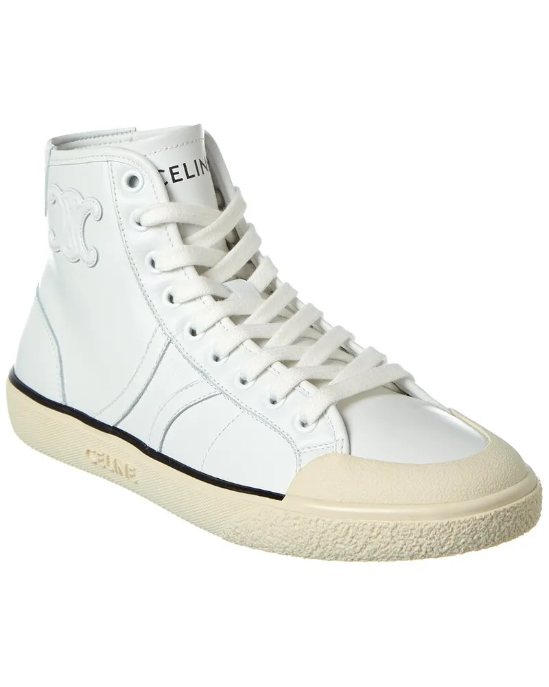 Celine AS-01 Low Lace Alan Leather Sneaker White