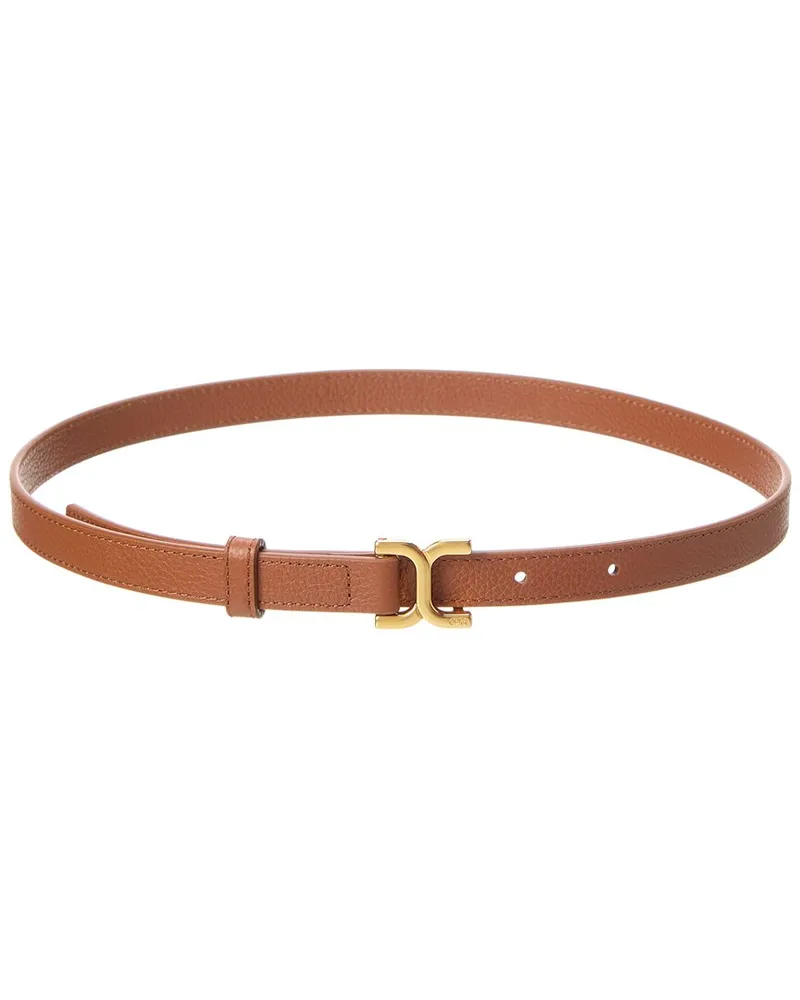 Chloé Marcie Small Leather Belt Brown