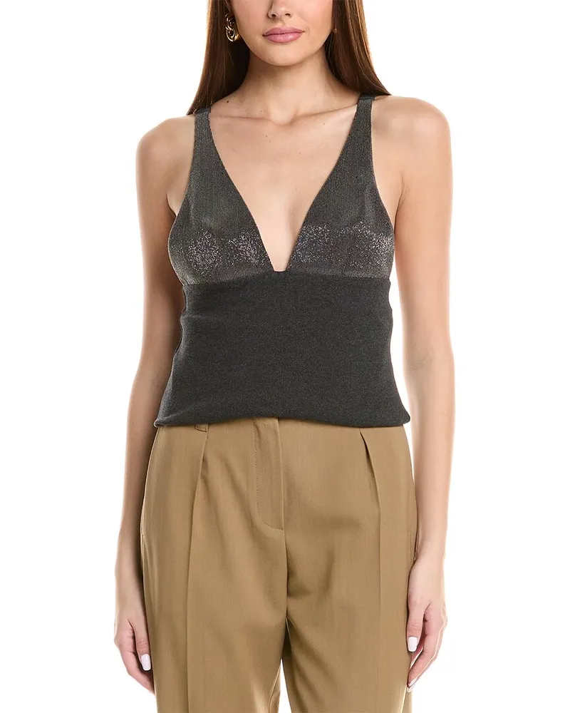 Brunello Cucinelli Cashmere & Silk-Blend Sweater Nocolor