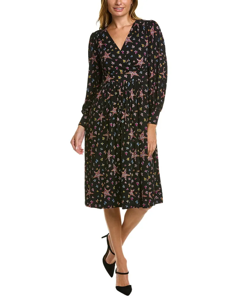 Boden Fixed Wrap Jersey Midi Dress Black