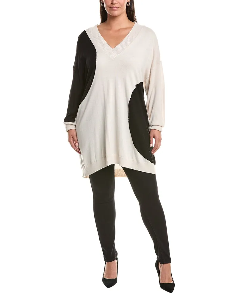Marina Rinaldi Plus Celso Wool-Blend Sweater Nocolor