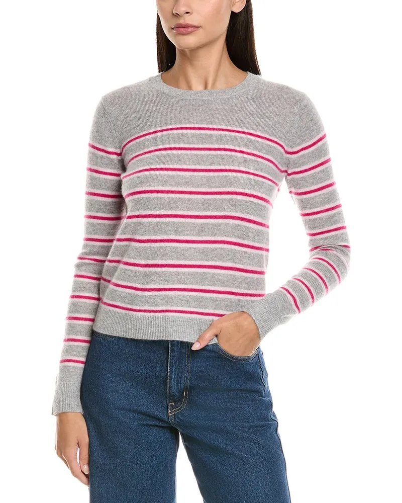 philosophy Stripe Cashmere Sweater Gray