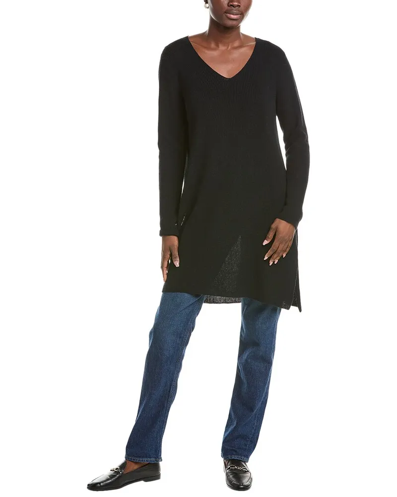 Eileen Fisher V Neck Tunic Black