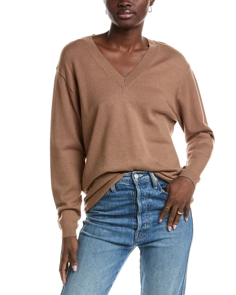 Kenneth Cole V-Neck Sweater Brown