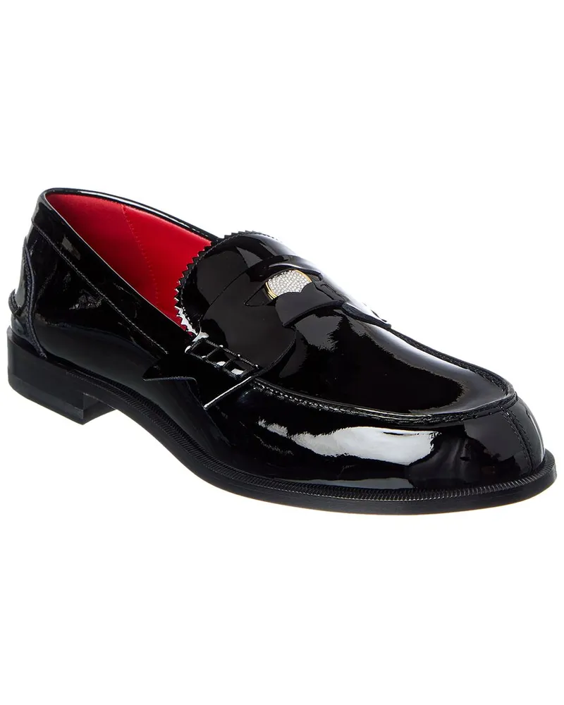 Christian Louboutin Penny Night Strass Patent Loafer Black