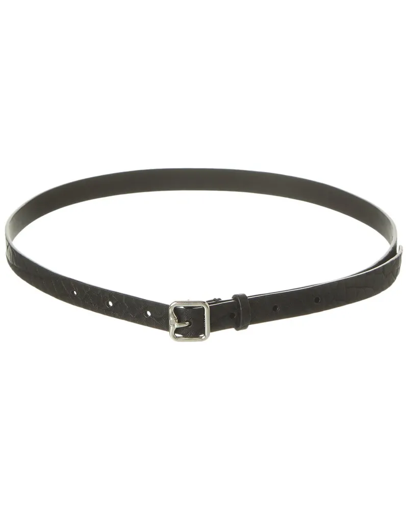 Burberry B Logo Leather Belt Black
