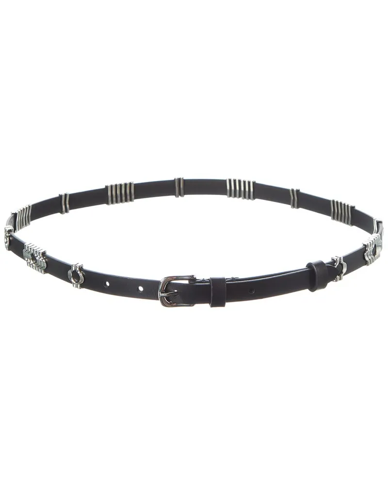 Isabel Marant Odena Leather Belt Black