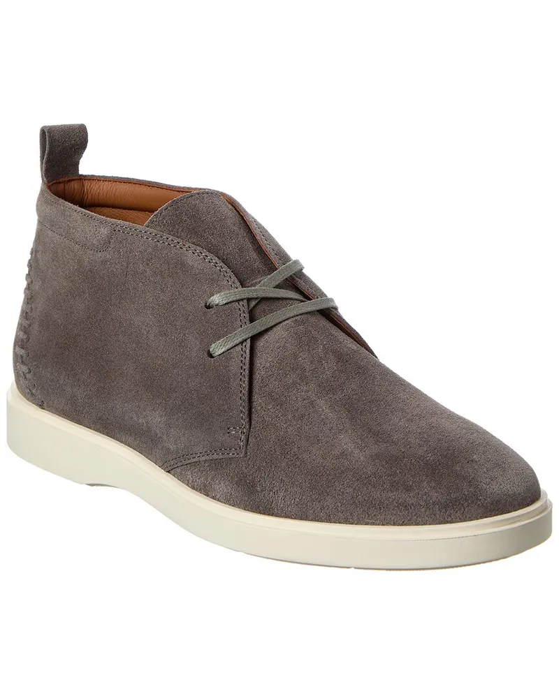 Aquatalia Florian Suede Sneaker Gray