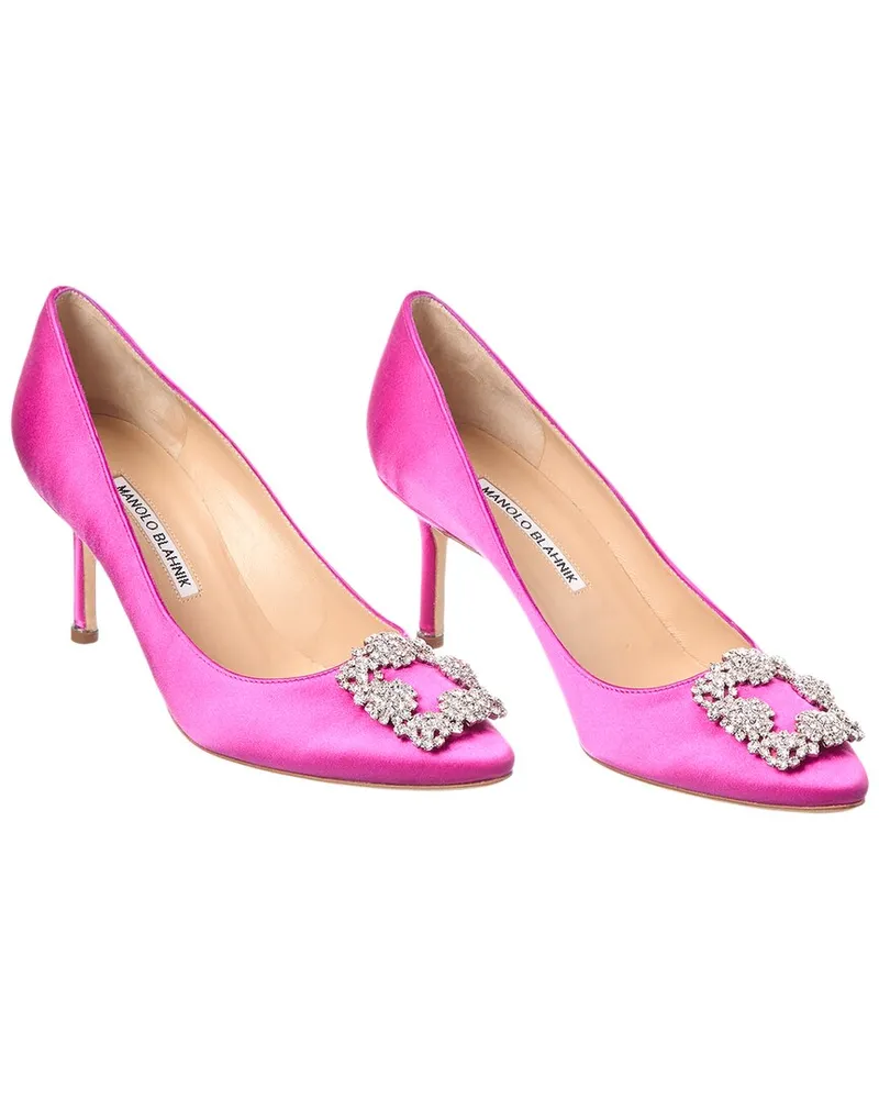 Manolo Blahnik Hangisi 70 Satin Pump (Authentic Pre-Loved Nocolor