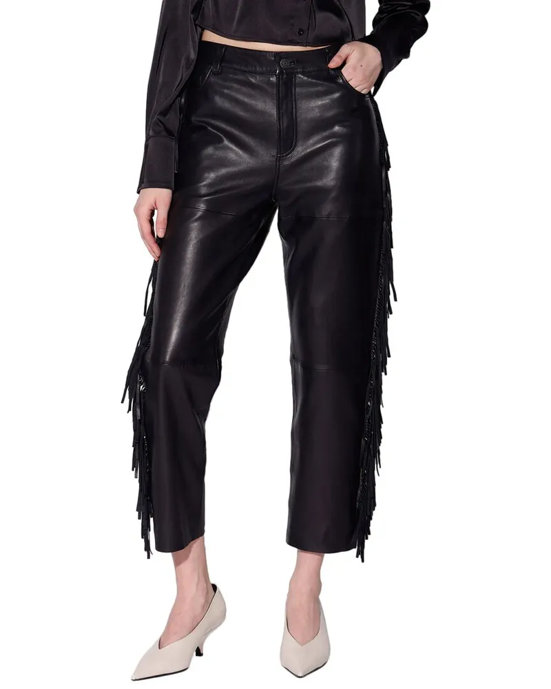 Walter Baker Colby Leather Pant Black