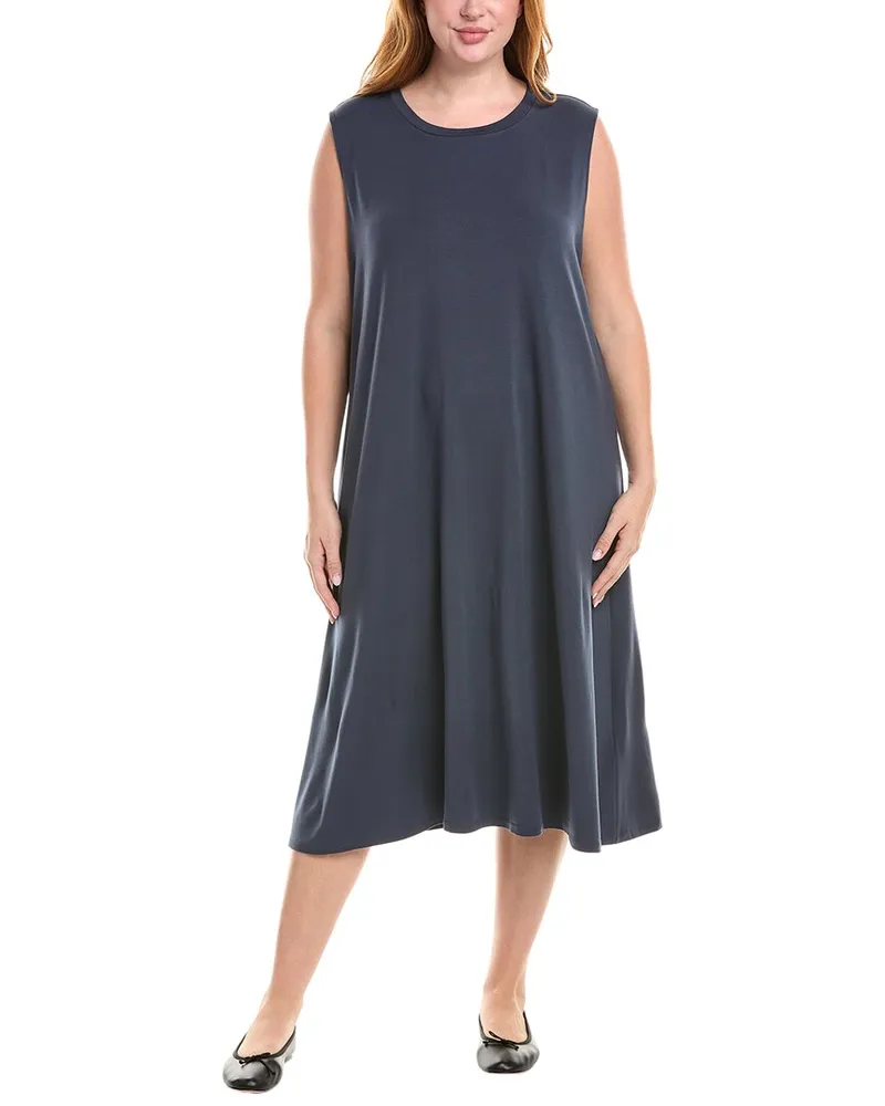 Eileen Fisher Plus Tank Dress Blue