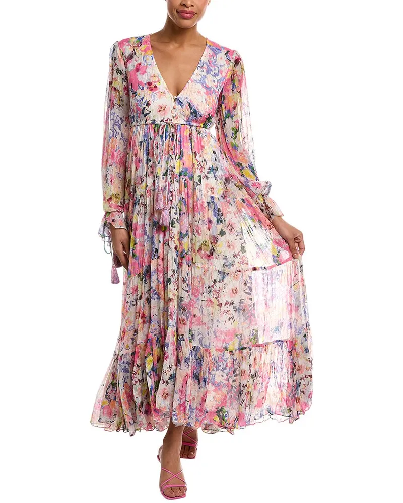 ROCOCO SAND Tiered Maxi Dress Pink