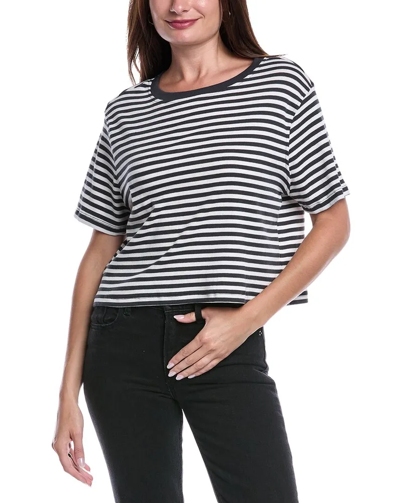 Chaser Boxy Baby Rib Top White