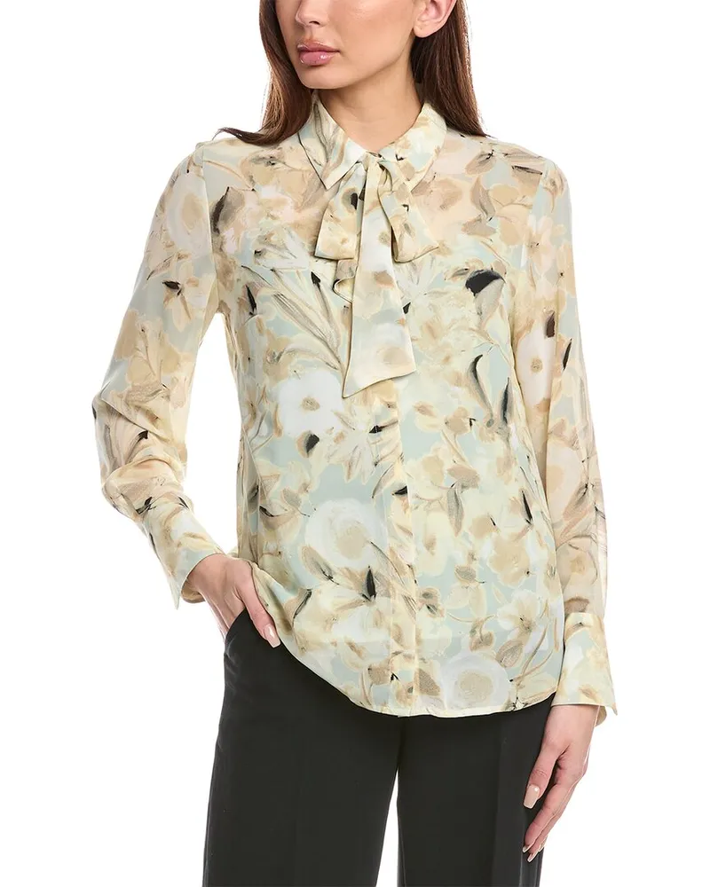 Anne Klein Button Front Shirt Nocolor