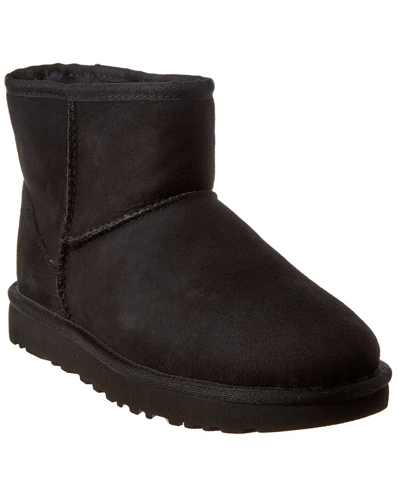 UGG Women's Classic Mini II Water Resistant Suede Boot Black