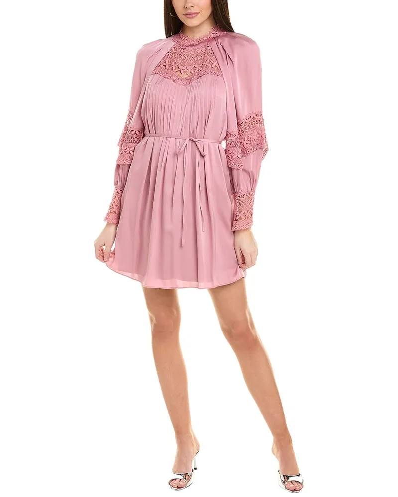 Emanuel Ungaro Joy Silk-Blend Mini Dress Pink