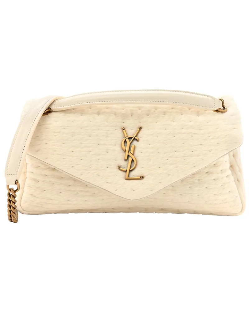 Saint Laurent White Organza Small Calypso (Authentic Pre-Loved Nocolor
