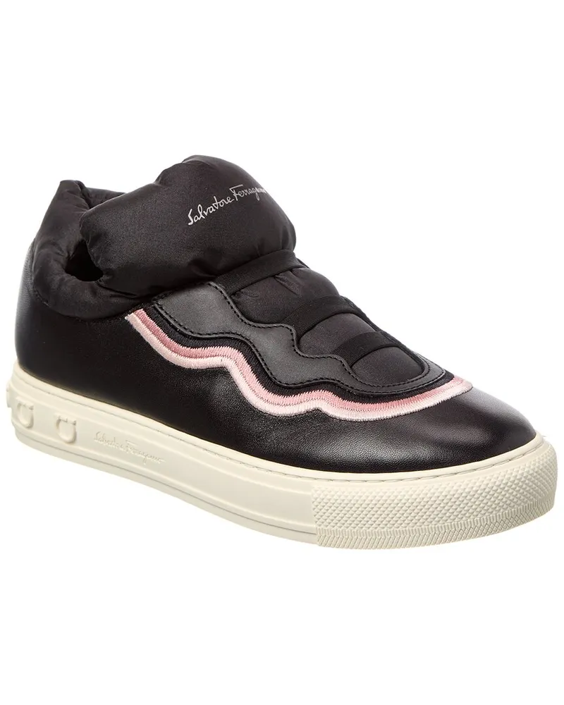Ferragamo Ramona Leather Sneaker Black