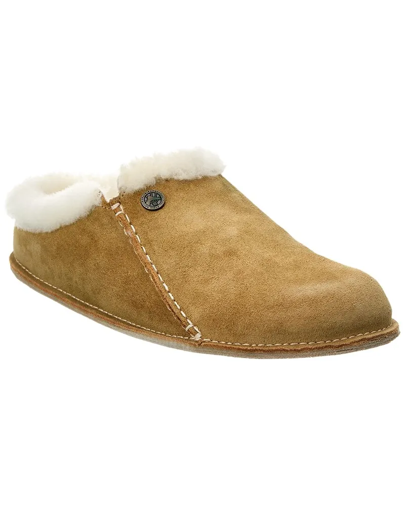 Birkenstock Zermatt Narrow Suede Slipper Brown