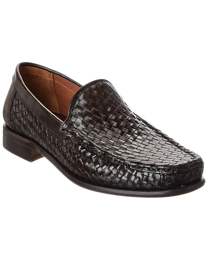 Bruno Magli Tonio Woven Leather Loafer Brown