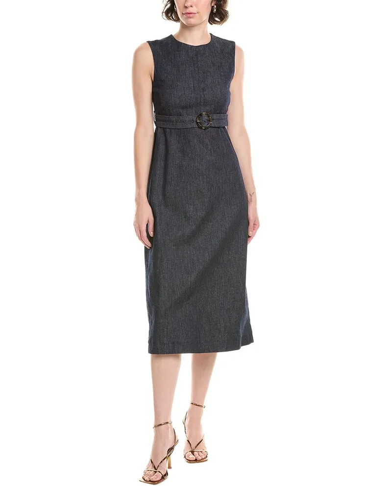 Max Mara S Max Mara Lucilia Midi Dress Blue