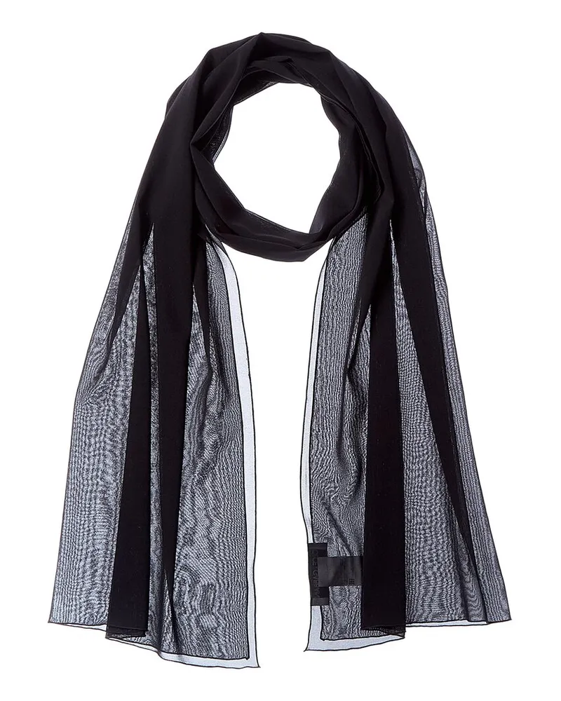 Dolce & Gabbana Chiffon Silk-Blend Scarf Black