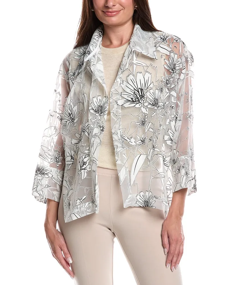 Joseph Ribkoff Burnout Dolman Jacket White