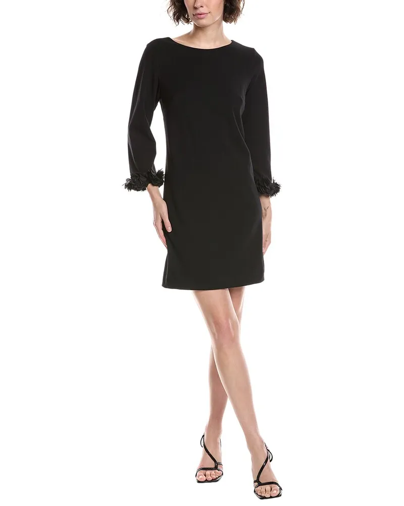 Adrianna Papell Crepe Mini Dress Black