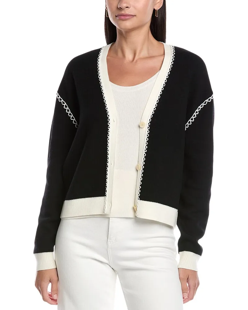 Theory Blanket Wool-Blend Cardigan Black