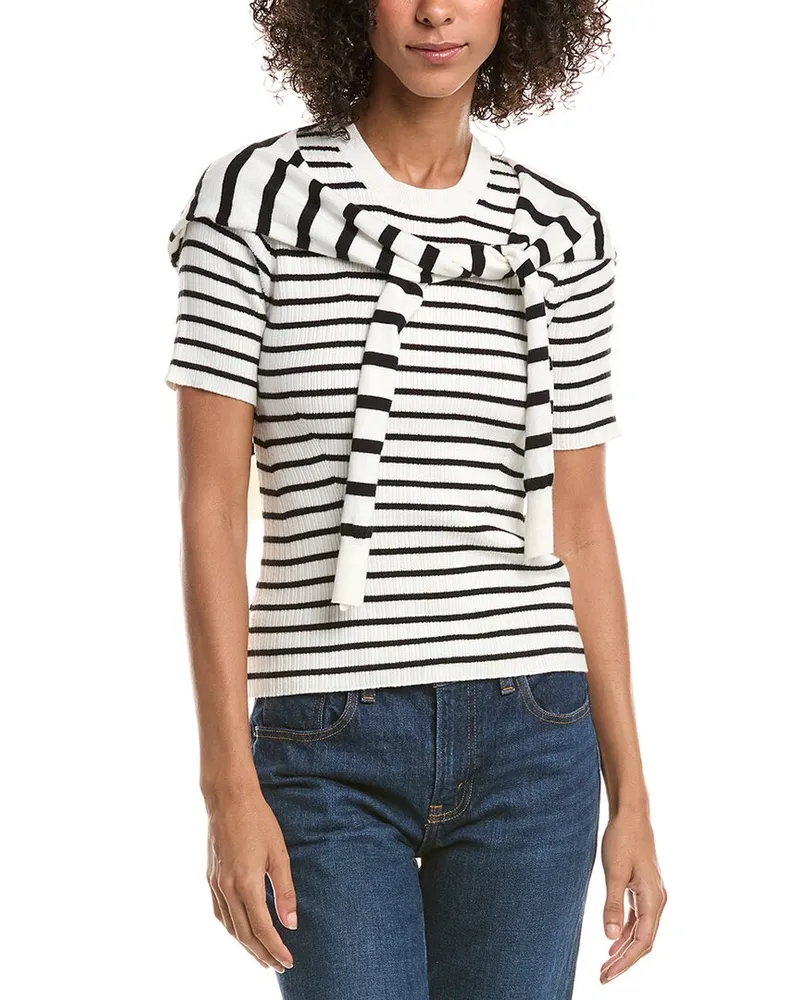 Derek Lam Twain Pre Styled Cashmere-Blend Sweater Black