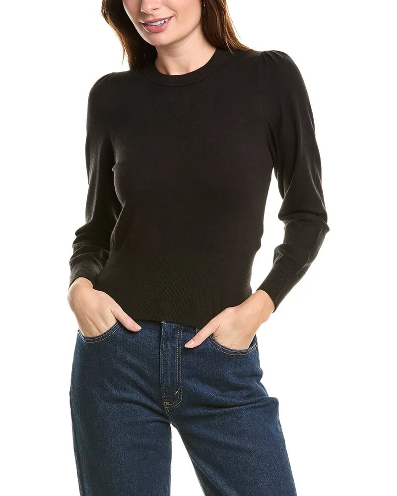 7 for all mankind Puff Sleeve Sweater Black