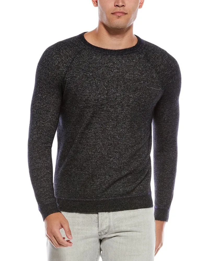 Autumn Cashmere Silk & Cashmere-Blend Crewneck Sweater Black