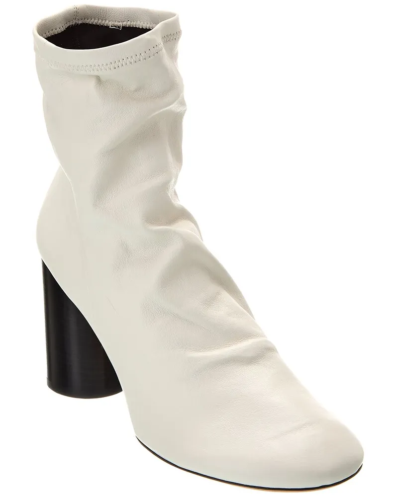 Isabel Marant Labee Leather Bootie White