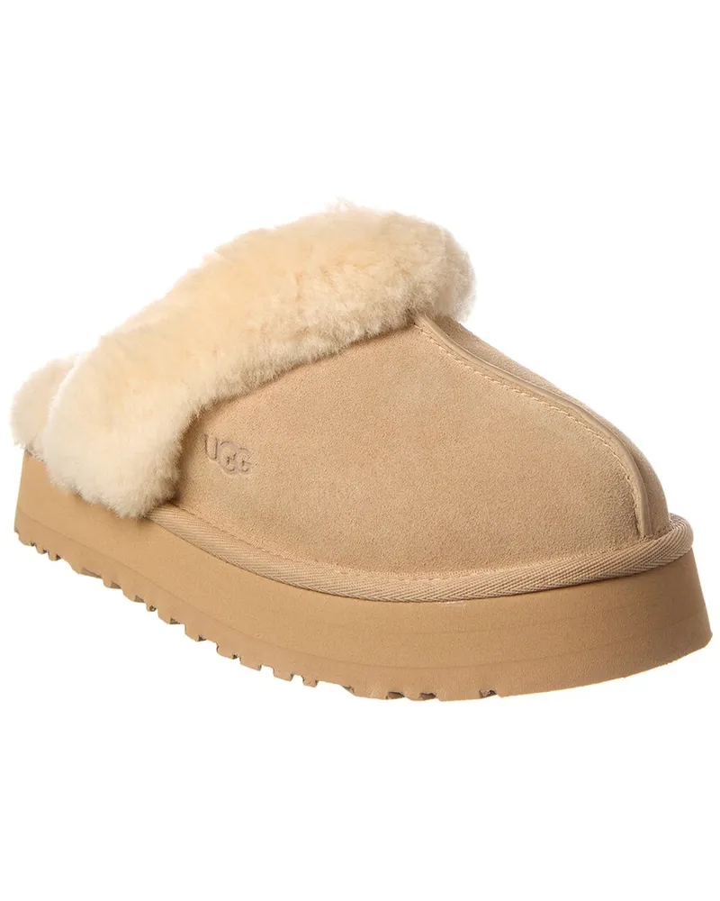 UGG Disquette Suede & Shearling Slipper Nocolor