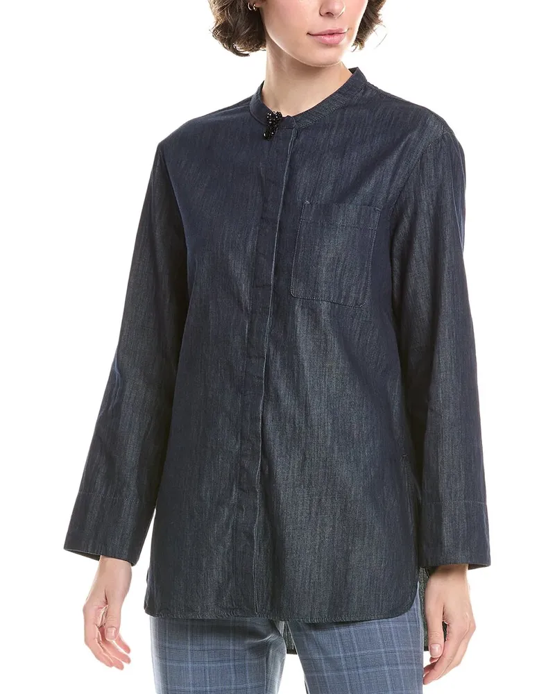 Max Mara S Max Mara Ricamo Shirt Blue