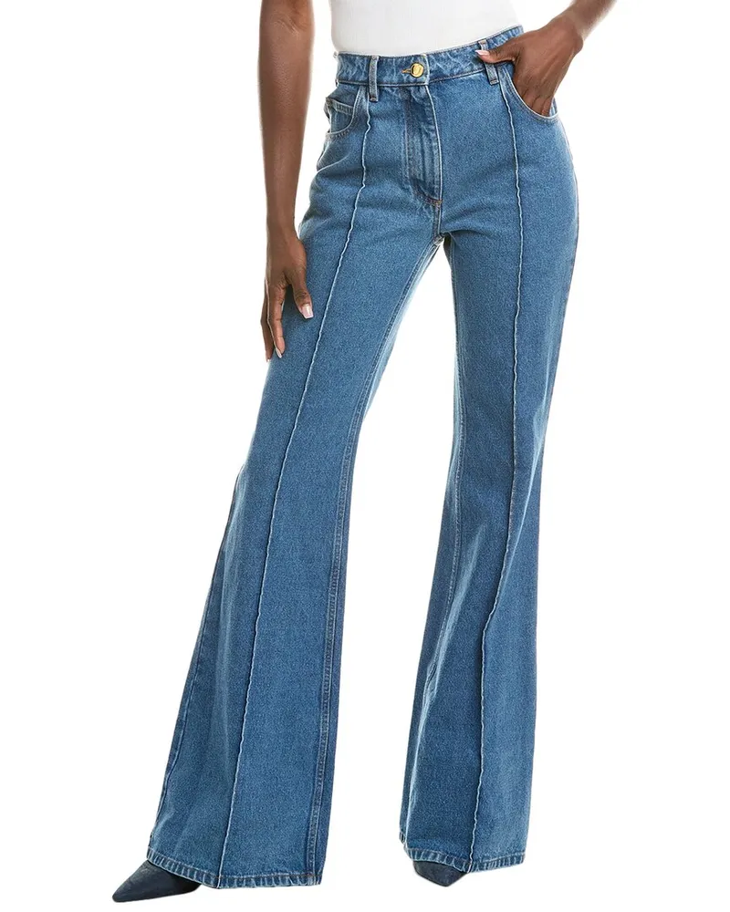 Oscar de la Renta Wide Leg Jean Blue