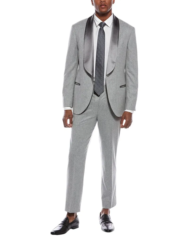 Brunello Cucinelli 2pc Wool, Silk, & Cashmere-Blend Suit with Flat Front Pant Nocolor