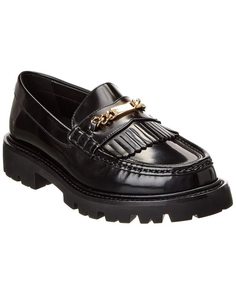 Celine Margaret Leather Loafer Black