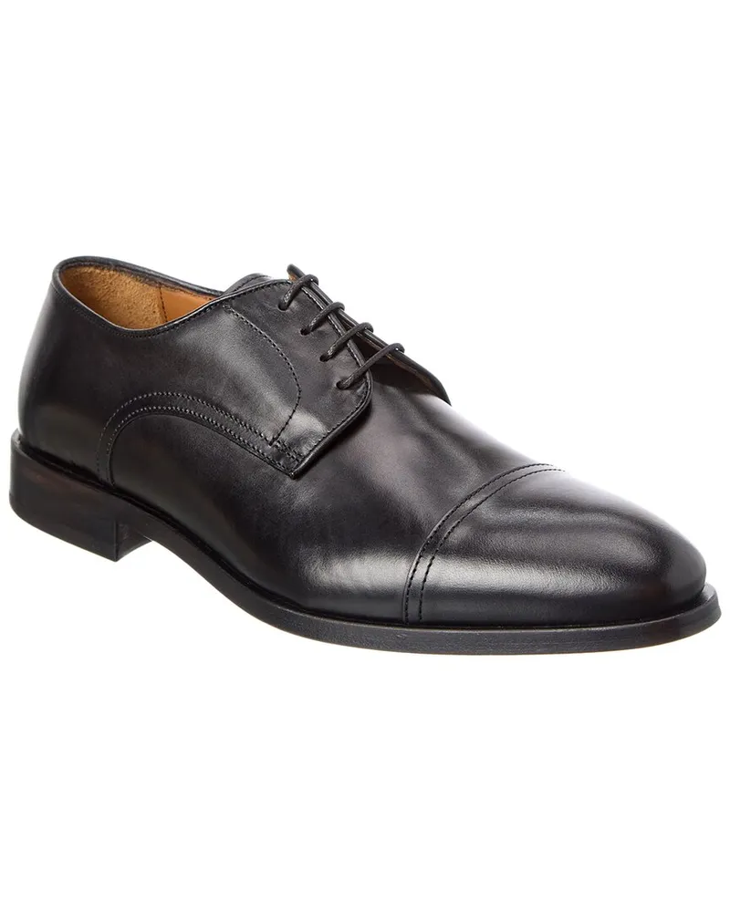 Antonio Maurizi Cap Toe Leather Oxford Black