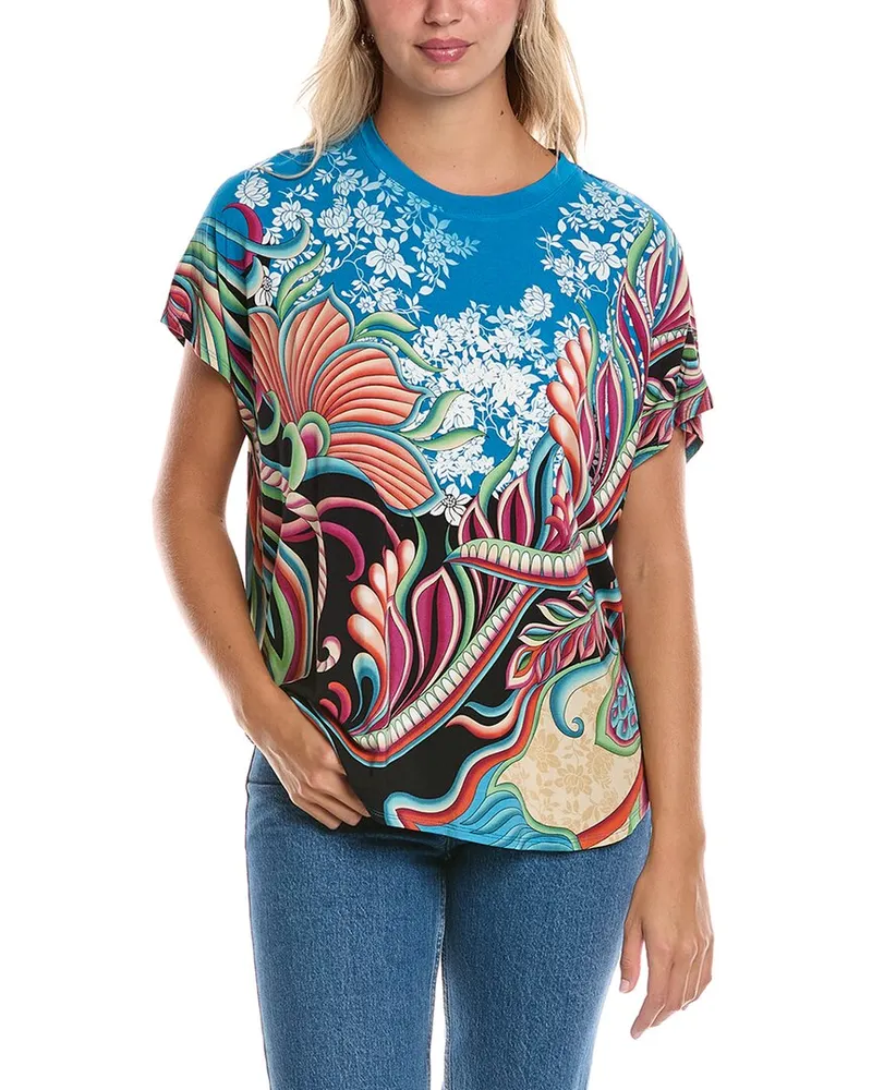Johnny Was The Janie Favorite Poncho T-Shirt Blue
