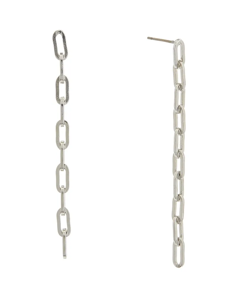 Kenneth Jay Lane Rhodium Plated Dangle Earrings Nocolor