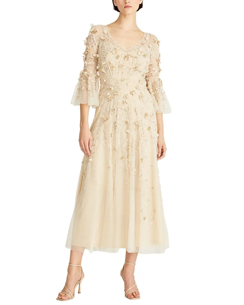 THEIA Zolene Embellished Midi Dress Nocolor