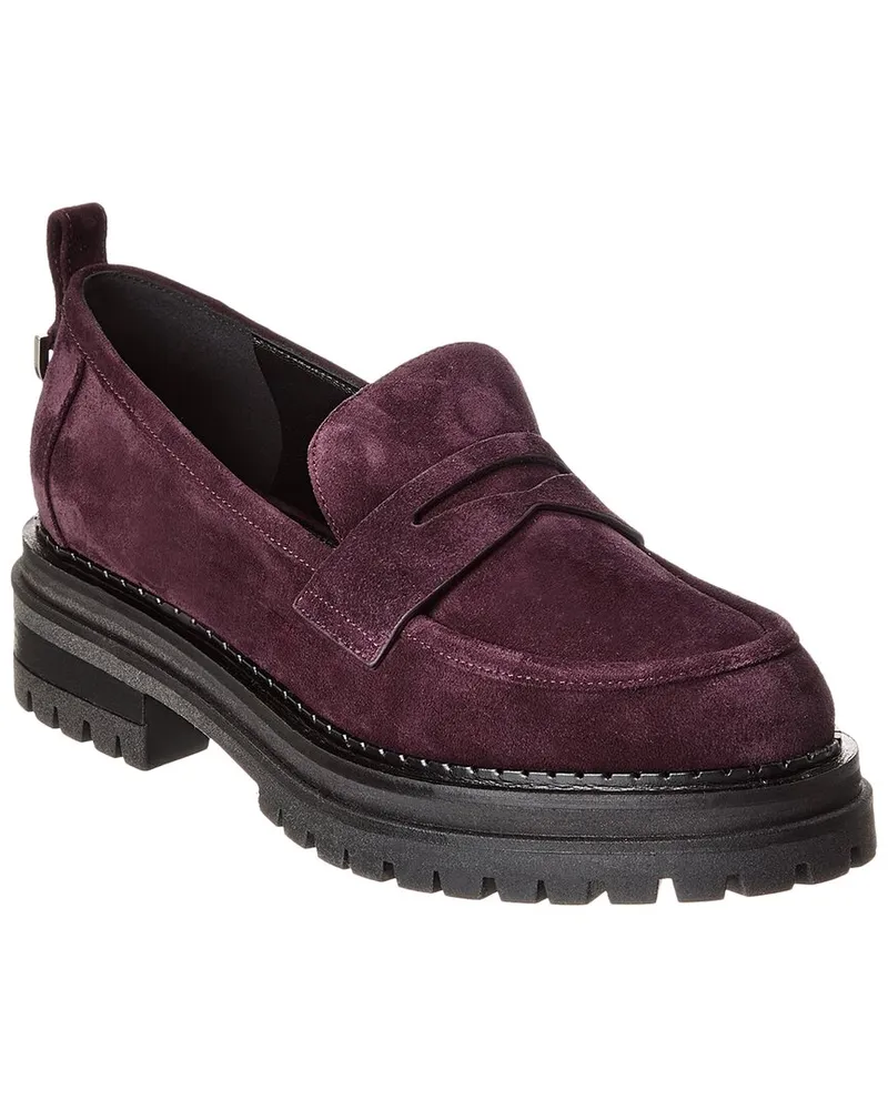 Sergio Rossi Joan Suede Loafer Purple