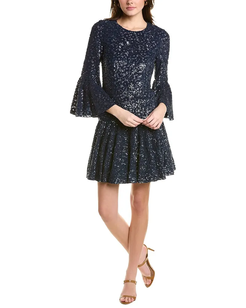 Michael Kors Collection Tulle Mini Dress Blue