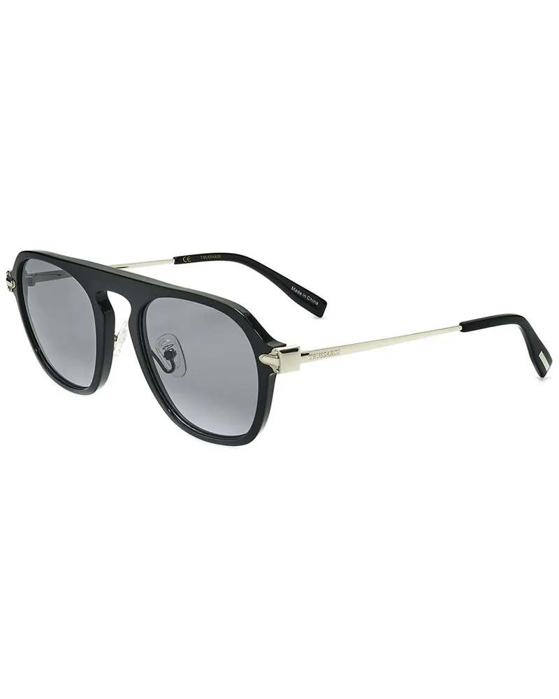 Trussardi Unisex STR402F 0700 52mm Sunglasses Black