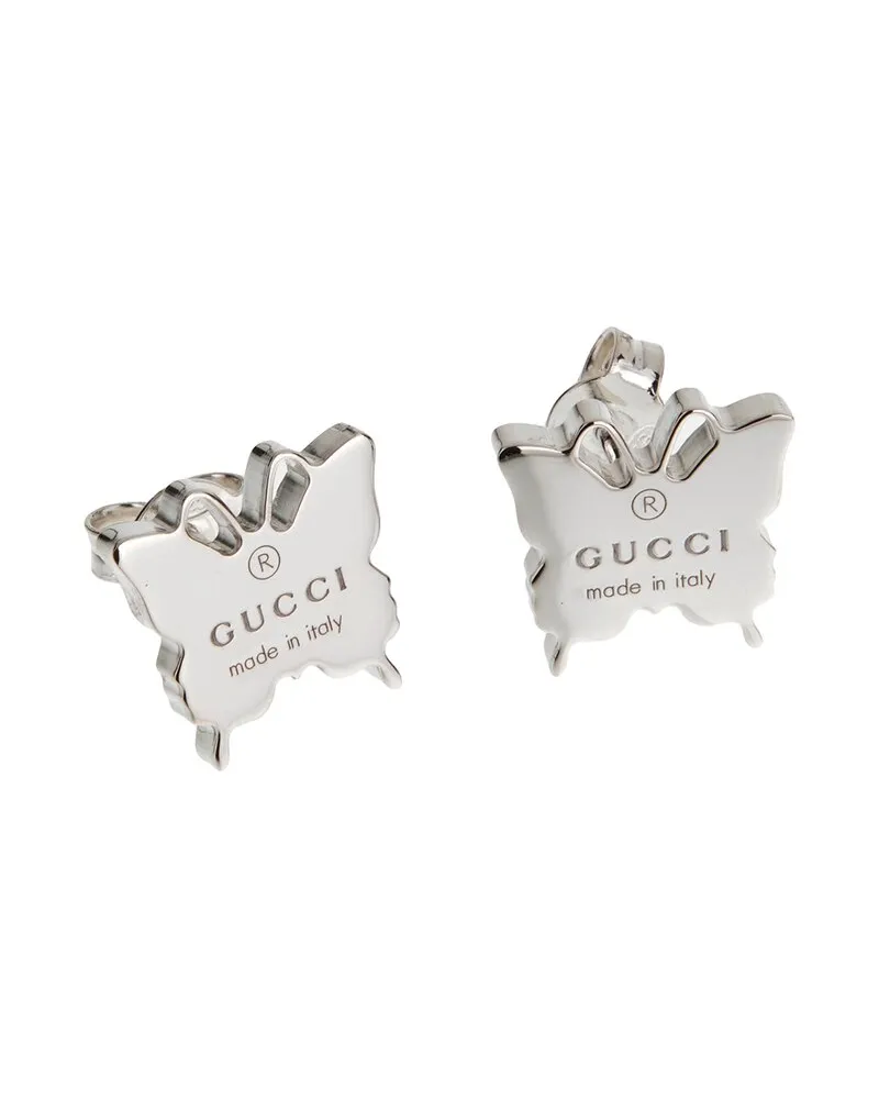 Gucci Silver Butterfly Earrings Nocolor