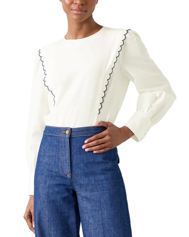 L.K.Bennett  Isabella Silk-Blend Blouse Nocolor