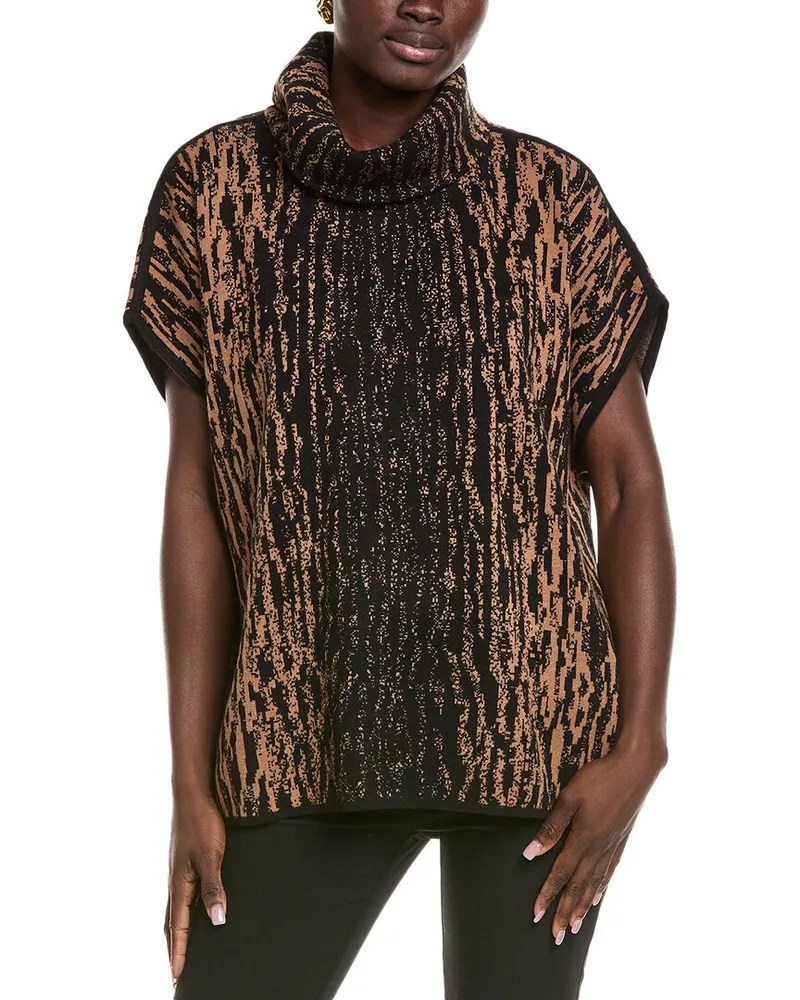 Anne Klein Luxe Animal Print Tunic Brown