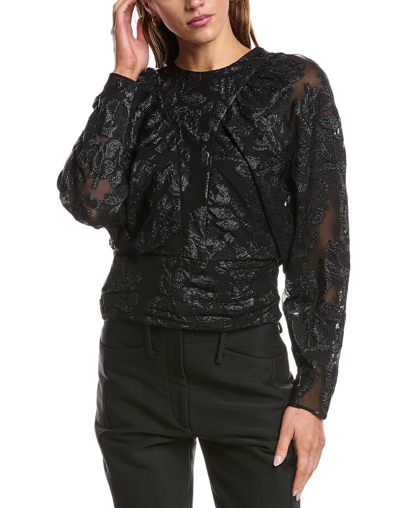 IRO Mabel Silk-Blend Top Black